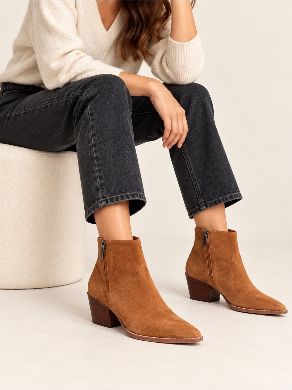 Sam Edelman Walden caramel brown ankle boots. Size 8